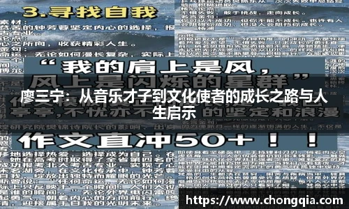 廖三宁：从音乐才子到文化使者的成长之路与人生启示